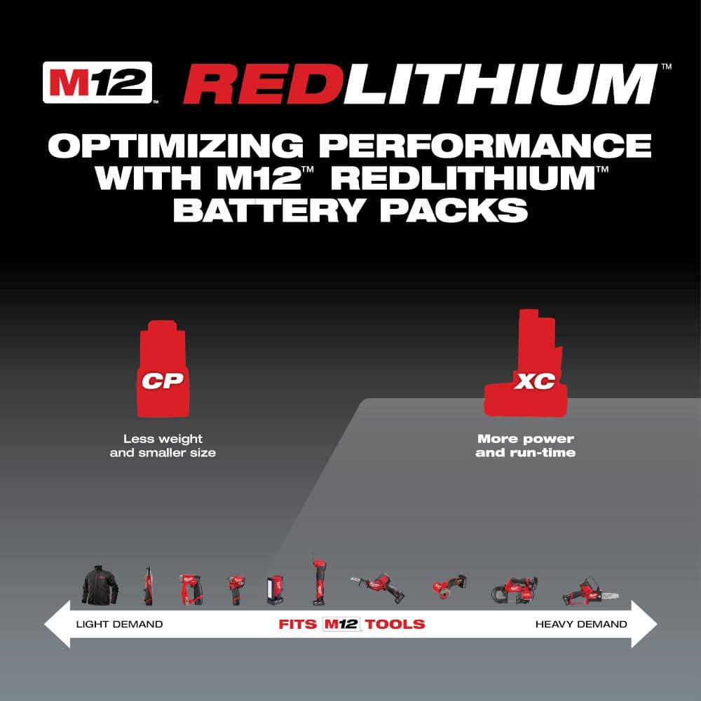 M12 12-Volt Lithium-Ion XC Extended Capacity 6.0Ah Battery Pack - View 3