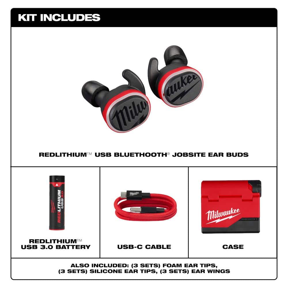 REDLITHIUM USB Bluetooth Jobsite Ear Buds - View 2