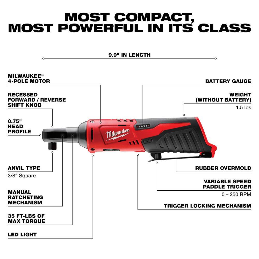 M12 12-Volt Lithium-Ion Cordless Grease Gun Kit with One 3.0 Ah Battery, - View 5