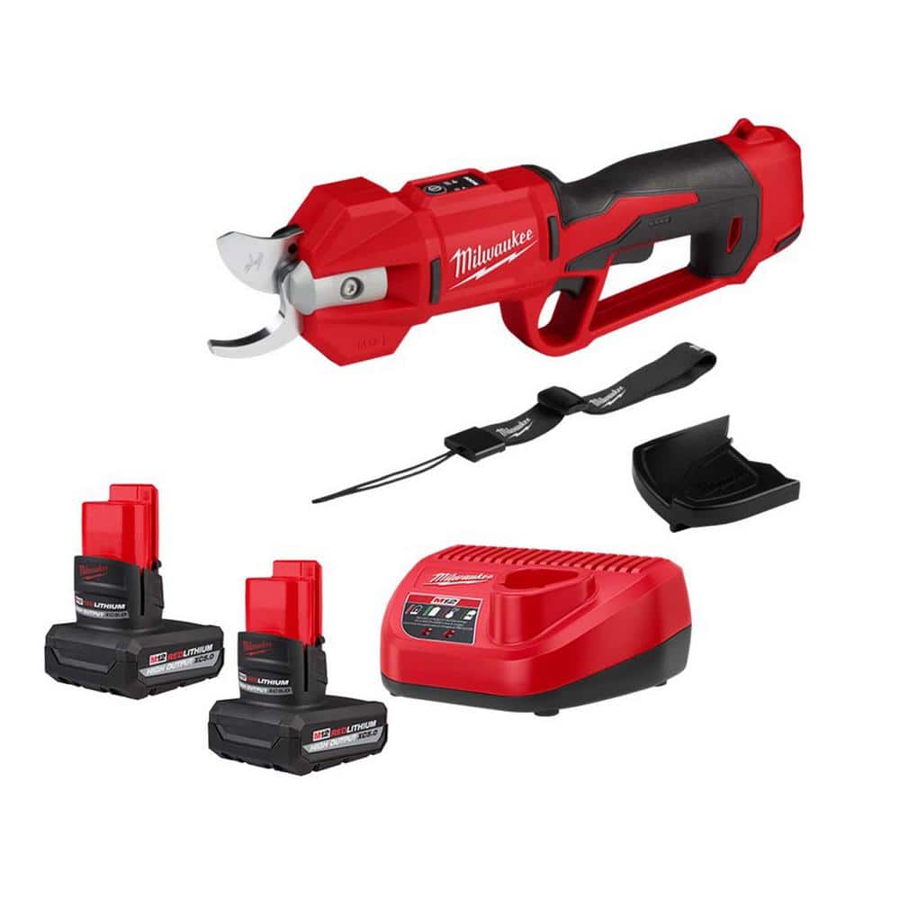 M12 12V Lithium-Ion Cordless Brushless Pruner Shears w/(2) 5.0 Ah High Output