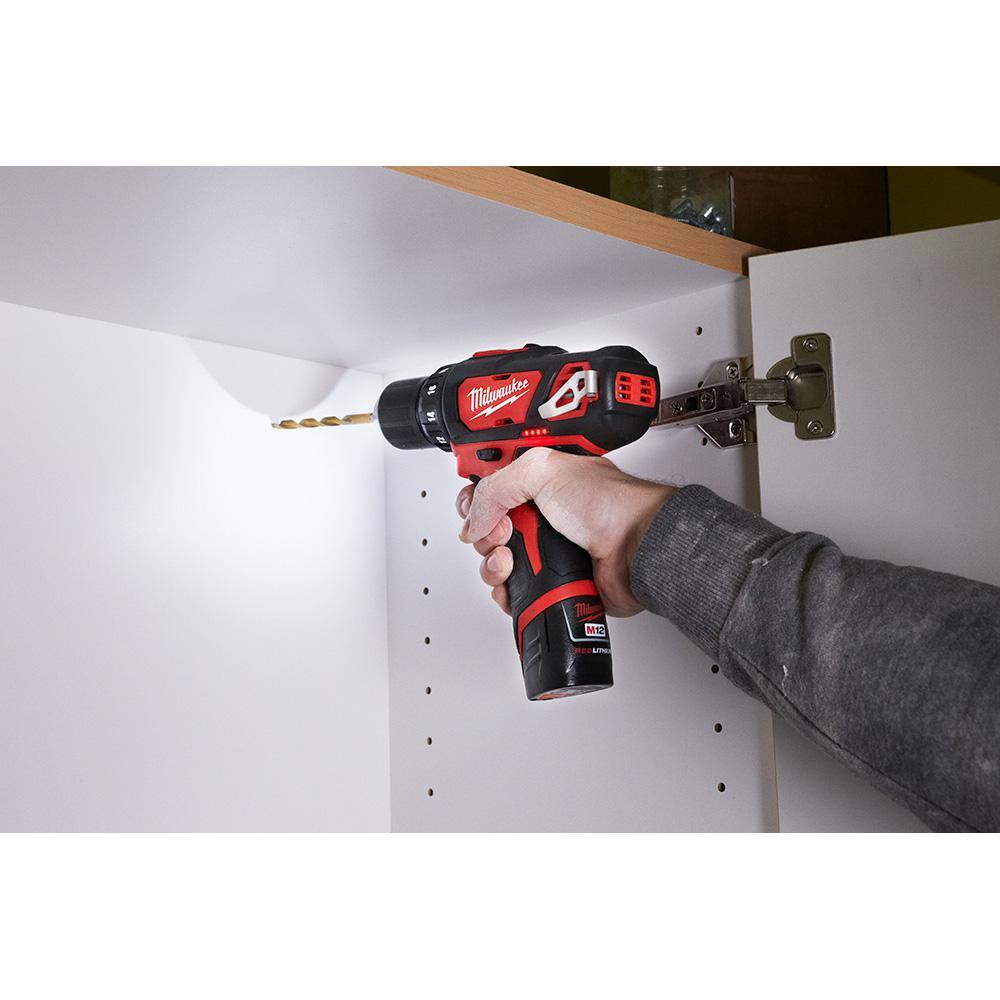 M12 12V Lithium-Ion Cordless 4-Tool Combo Kit with (2) Compact 1.5Ah Batteries - View 5