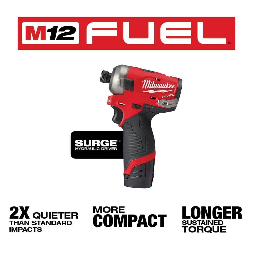 M12 FUEL SURGE 12V Lithium-Ion Brushless Cordless 1/4 in. Hex Impact Driver - View 2
