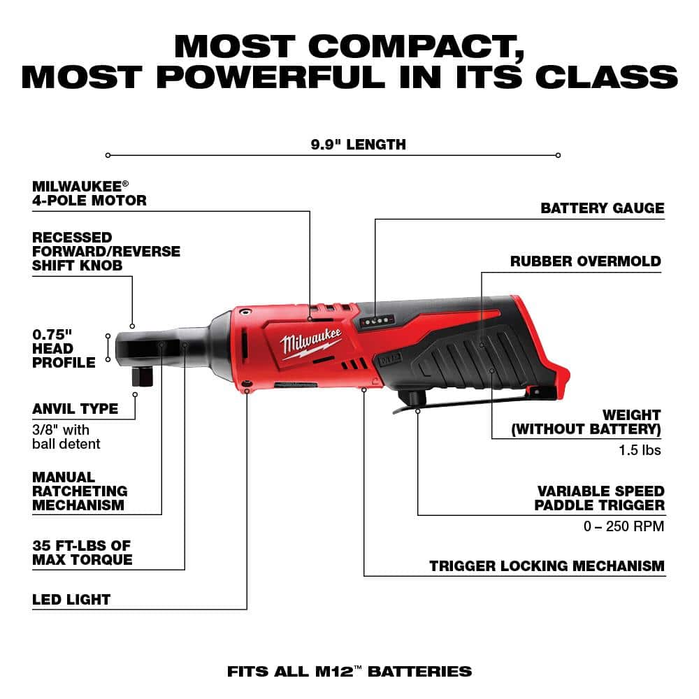 M12 FUEL SURGE 12V Lithium-Ion Brushless Cordless 1/4 in. Hex Impact Driver - View 5