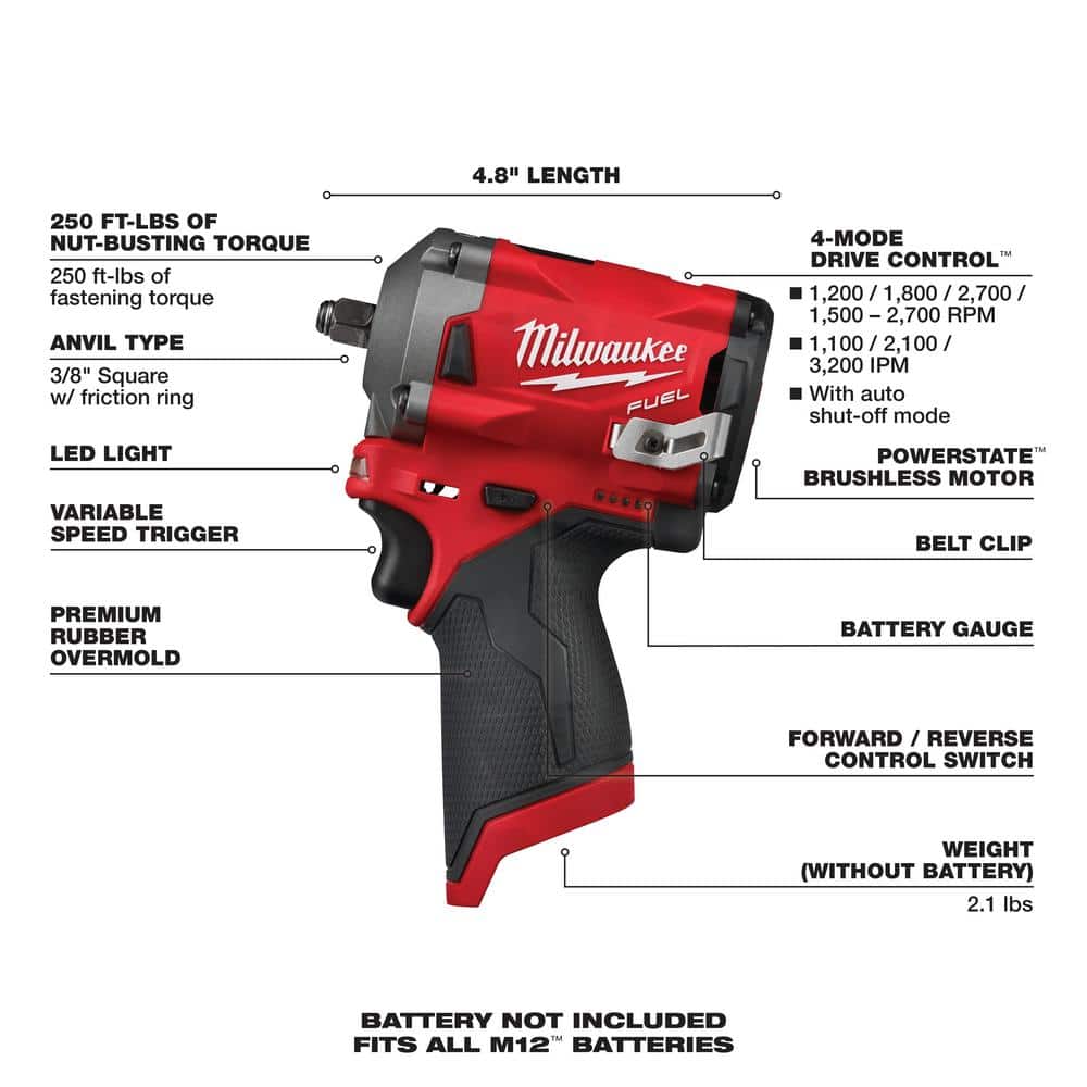 M12 FUEL 12-Volt Lithium-Ion Brushless Cordless Hammer Drill and Impact Driver - View 3
