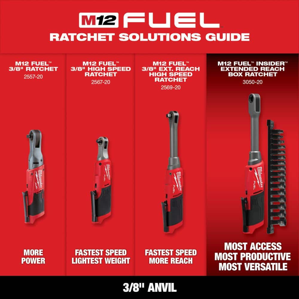 M12 FUEL 12-Volt Lithium-Ion Brushless Cordless High Speed 3/8 in. Ratchet - View 2