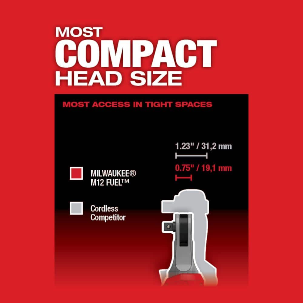 M12 FUEL 12-Volt Lithium-Ion Brushless Cordless High Speed 3/8 in. Ratchet - View 5