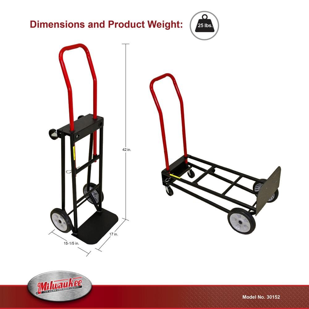 300/500 lb. Capacity Convertible Hand Truck - View 4