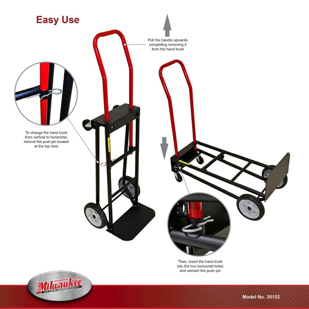 300/500 lb. Capacity Convertible Hand Truck - View 5