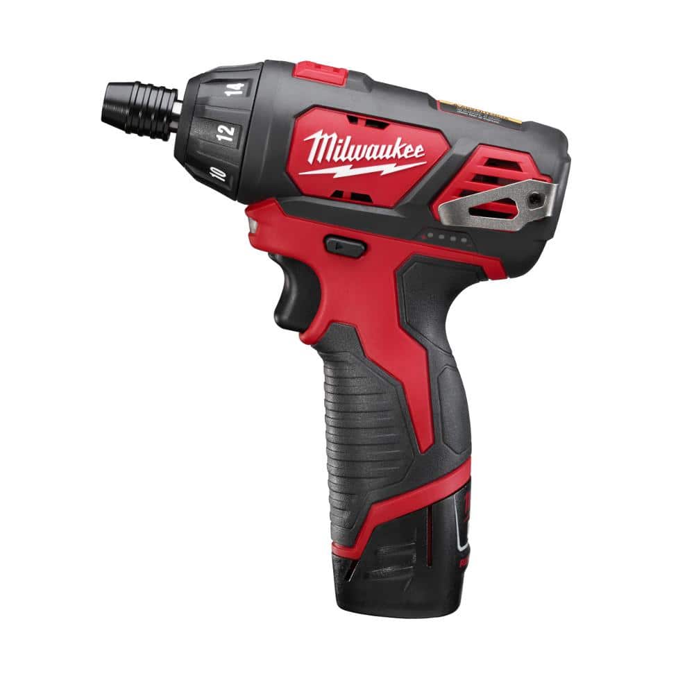M12 12V Lithium-Ion Cordless 1/4 in. Hex Screwdriver Kit with Two 1.5Ah - View 3
