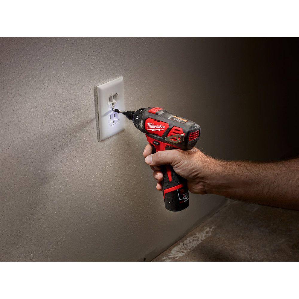 M12 12V Lithium-Ion Cordless 1/4 in. Hex Screwdriver Kit with Two 1.5Ah - View 6