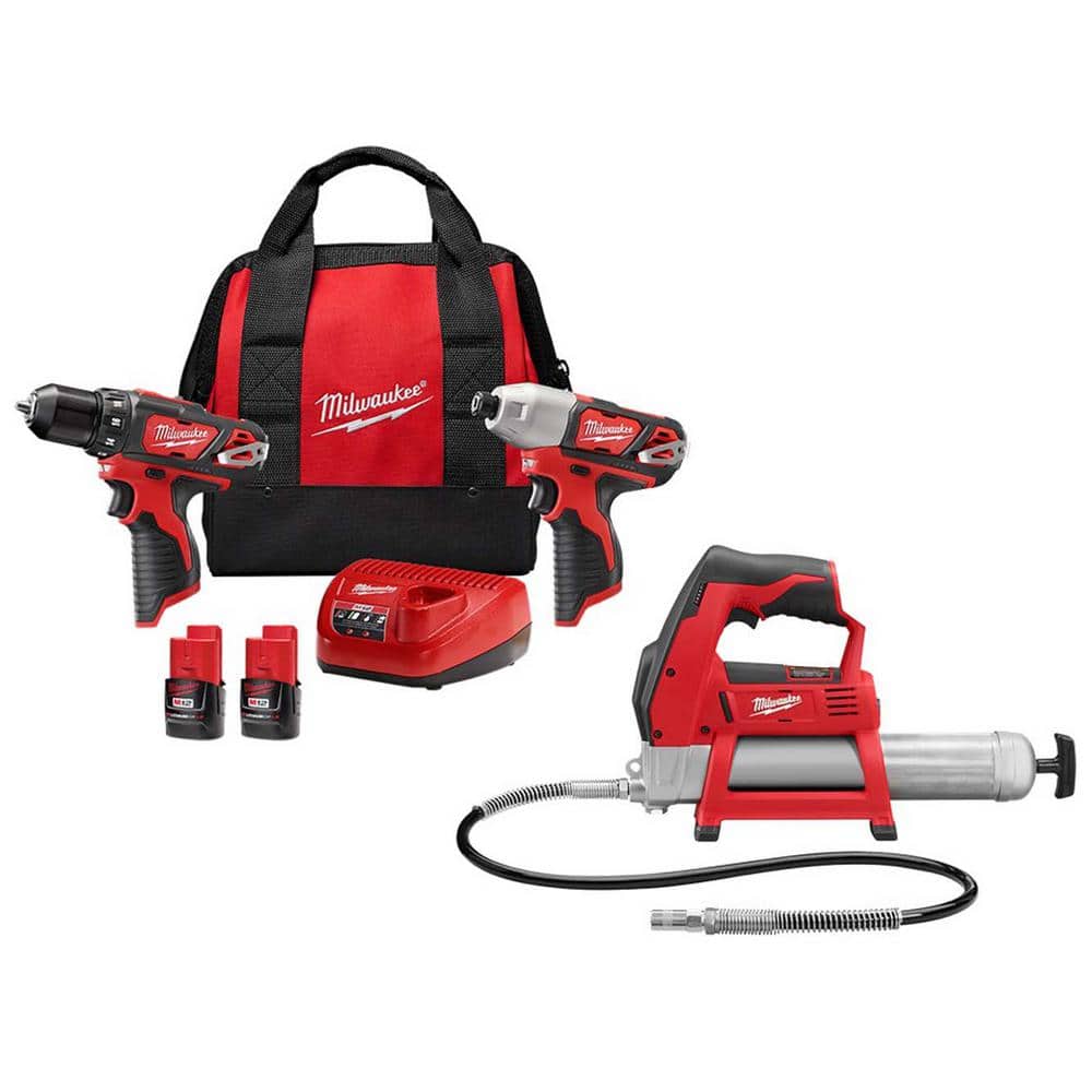 M12 12V Lithium-Ion Cordless Drill Driver/Impact Driver Combo Kit w/Two 1.5Ah