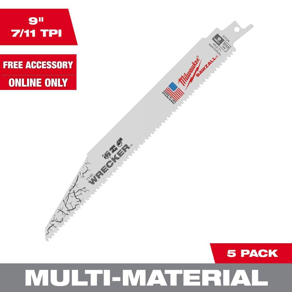 9 in. 7/11 TPI WRECKER Demolition Multi-Material Cutting SAWZALL Reciprocating