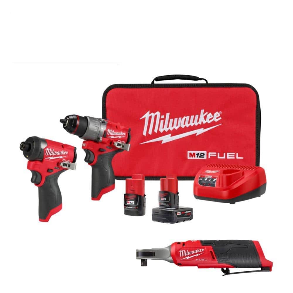 M12 FUEL 12-Volt Lithium-Ion Cordless Hammer Drill/Impact Driver/3/8 in.