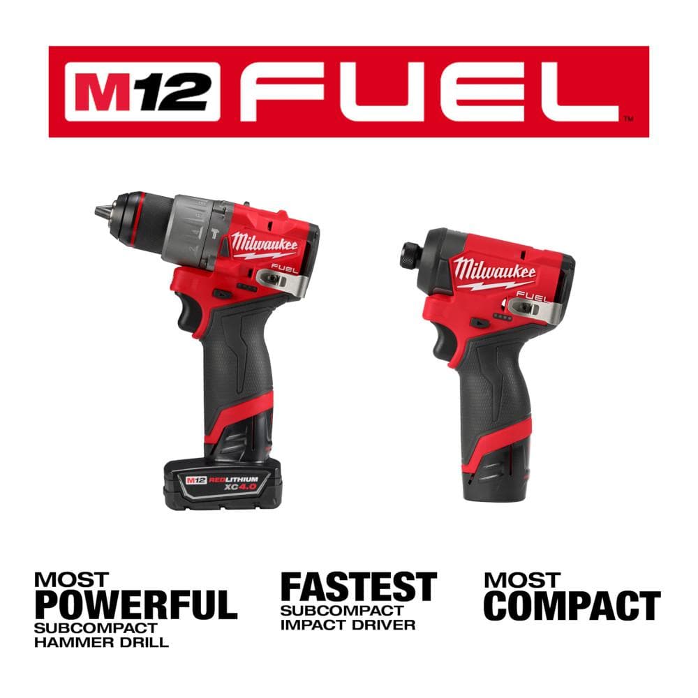 M12 FUEL 12-Volt Lithium-Ion Cordless Hammer Drill/Impact Driver/3/8 in. - View 4