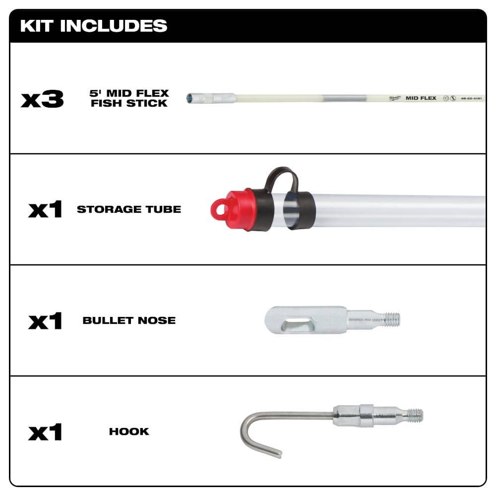 15 ft. Mid Flex Fiberglass Fish Stick Kit with Accessories - View 2