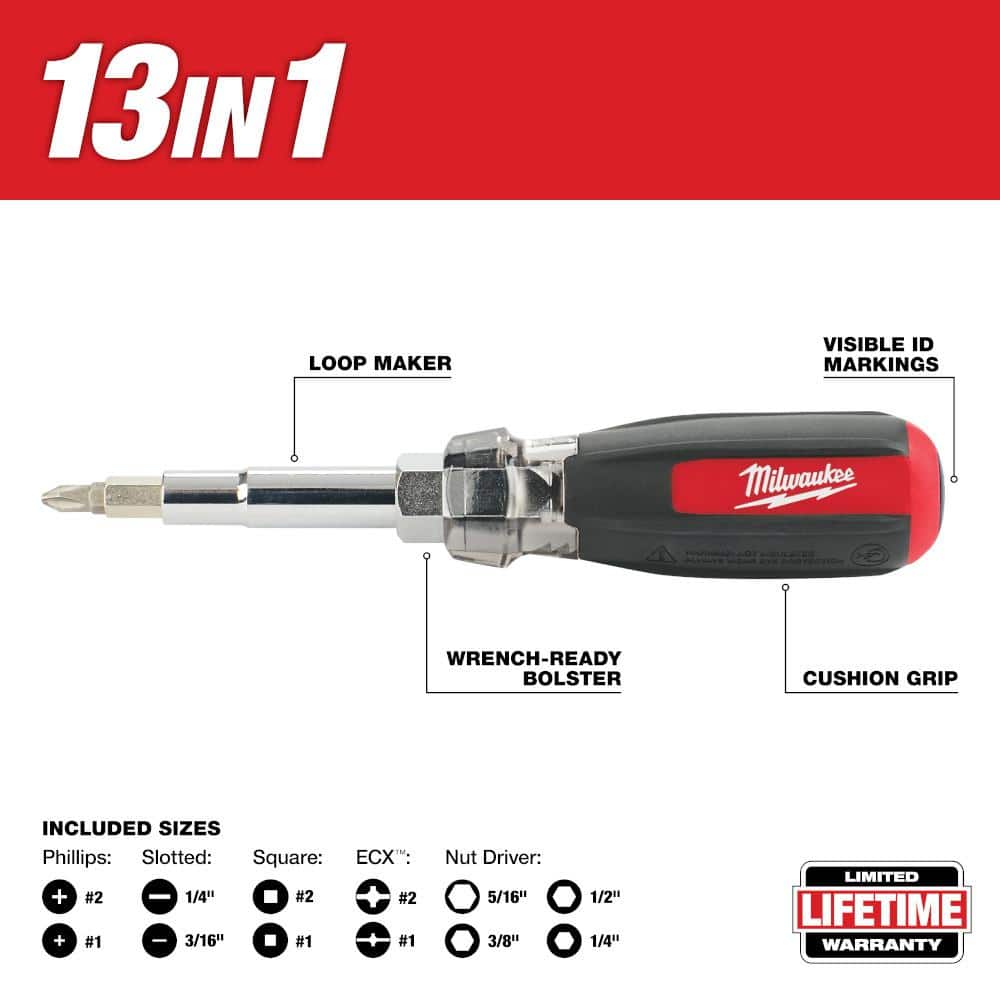 13-in-1 Multi-Tip Cushion Grip Combination Screwdriver - View 3