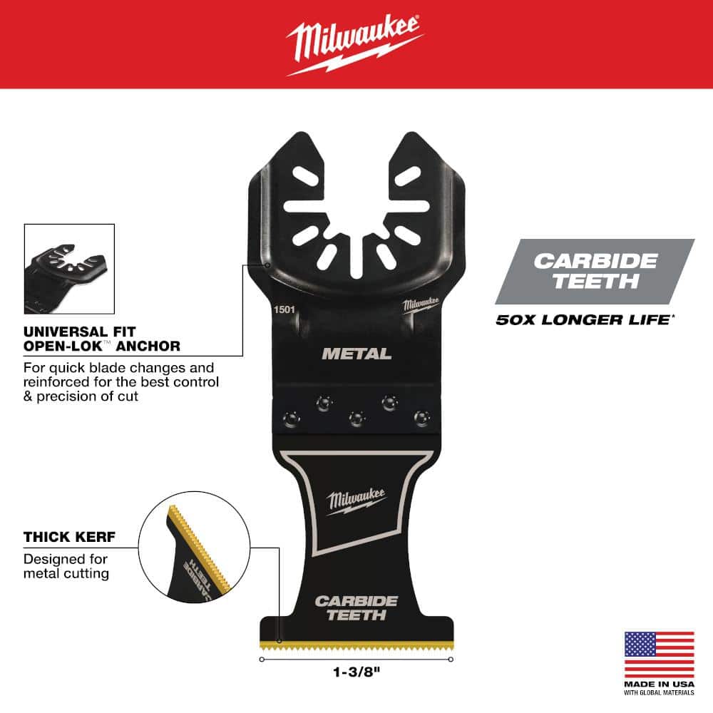 1-3/8 in. Carbide Universal Fit Extreme Metal Cutting Multi-Tool Oscillating - View 4