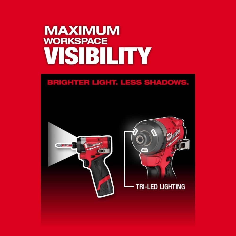 M12 FUEL 12V Lithium-Ion Brushless Cordless 1/4 in. Hex Impact Driver - View 6