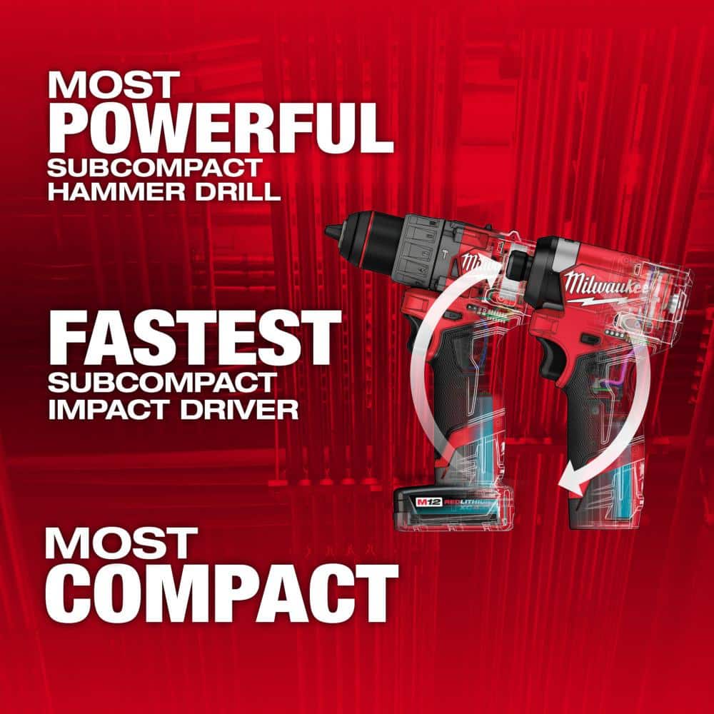 M12 FUEL 12-Volt Li-Ion Brushless Cordless Hammer Drill/Impact Driver Combo Kit