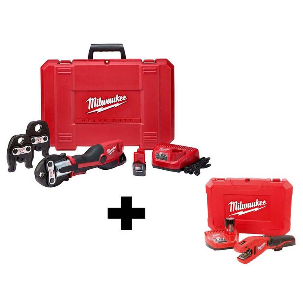 M12 12-Volt Lithium-Ion Force Logic Cordless Press Tool Kit (3 Jaws Included)