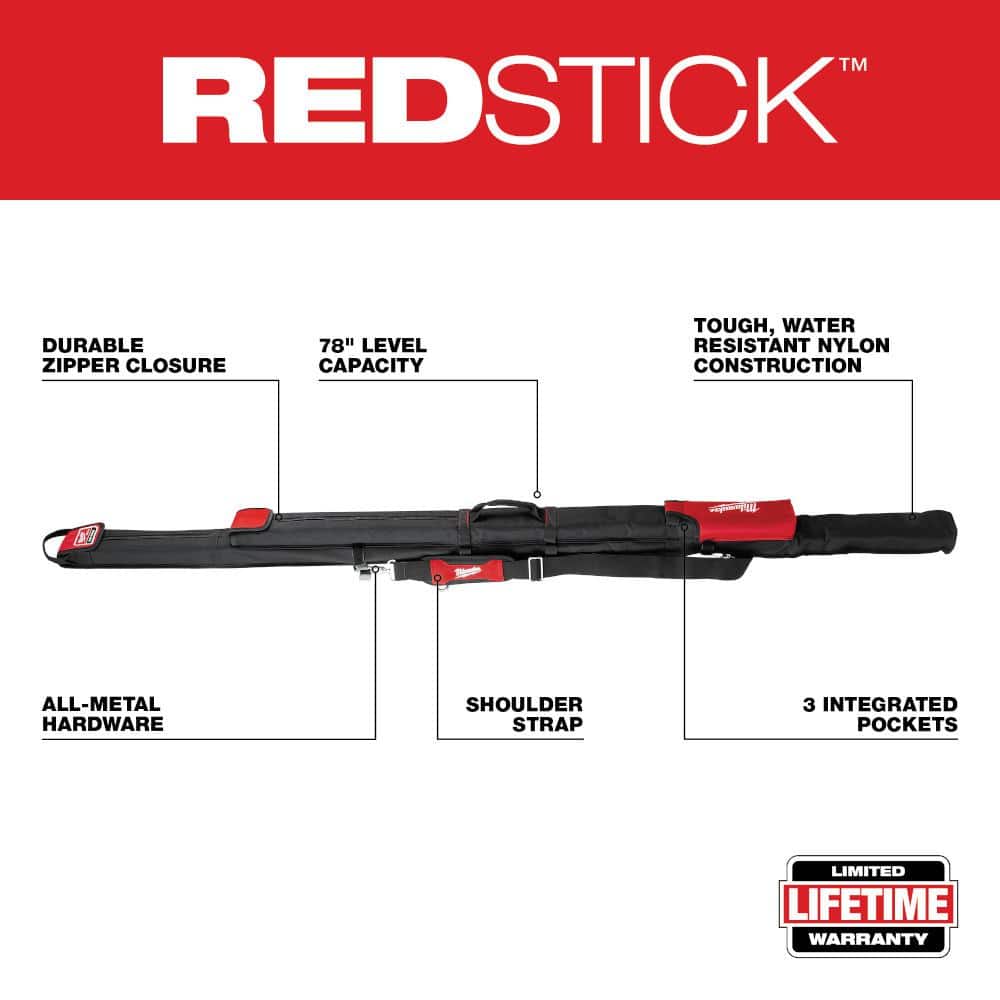 10 in. /24 in. /48 in. /78 in. REDSTICK Magnetic Box and Torpedo Level Set - View 5