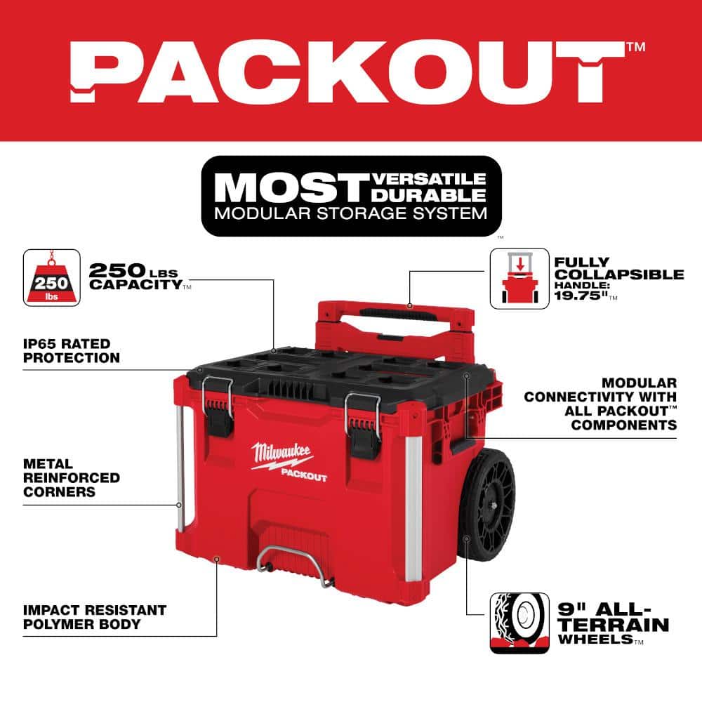 Packout Red Rolling Modular Tool Box - 2-S - View 2