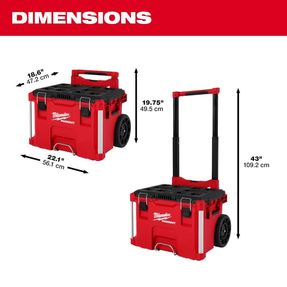 Packout Red Rolling Modular Tool Box - 2-S - View 3