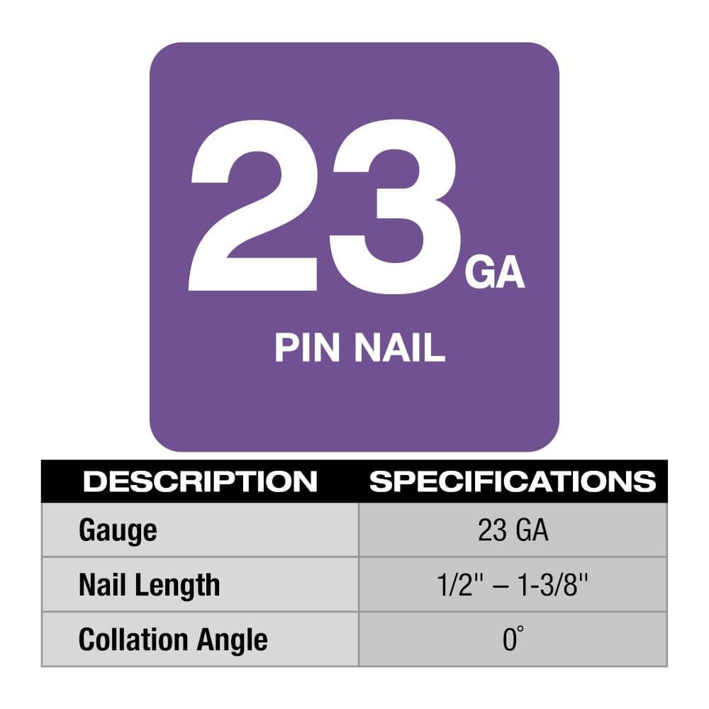 M12 12-Volt 23-Gauge Lithium-Ion Cordless Pin Nailer (Tool-Only) - View 2