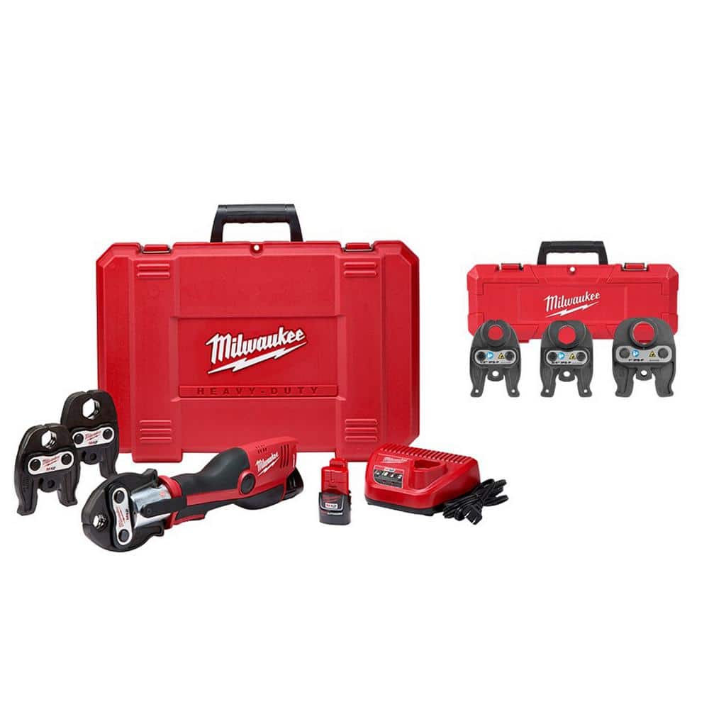 M12 12-Volt Lithium-Ion Force Logic Cordless Press Tool Kit with 1/2 in. to 1