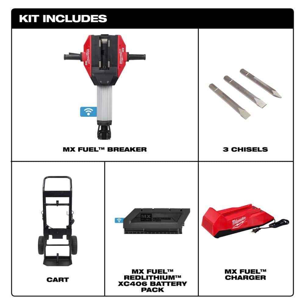 MX FUEL Lithium-Ion Cordless 1-1/8 in. Breaker with Battery and Charger - View 2